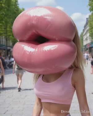Fake Lips Ai Generated Bimbo Bimbofication
