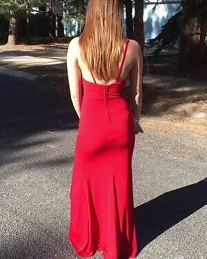 tight red dress