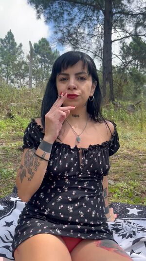 Goth Feet Fetish Latina Smoking Tattoo