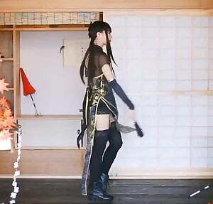 Asian babe dancing