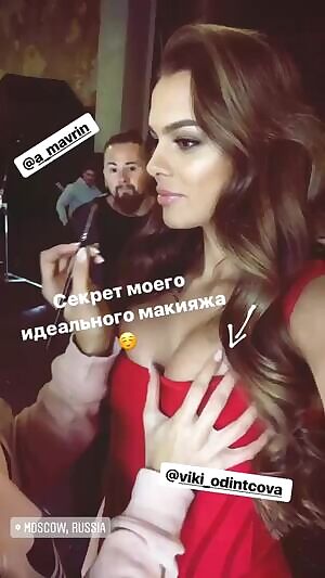 Viki Odintcova groped by her make-up artist