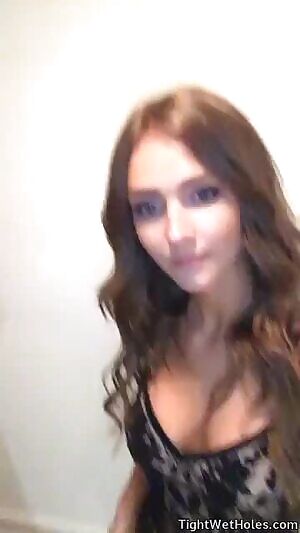 gorgeous girl showing off her new dress