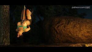 Lara trapped