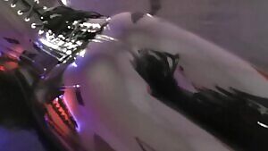 Shiny latex ass...