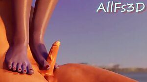 Widowmaker Footjob