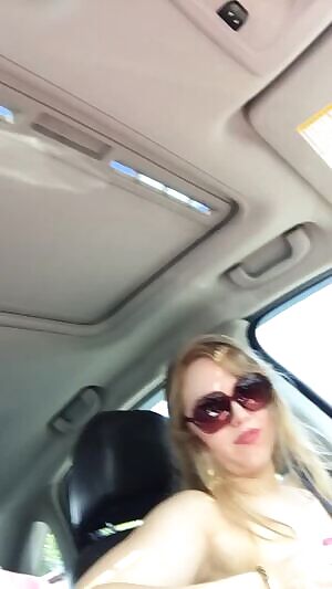My GF teasing my while I drive. . Enjoy!