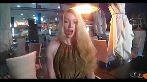 Girl cums in ice cream sundae and eats it