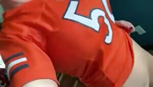 A bored 39 yr old mom watching ootball.