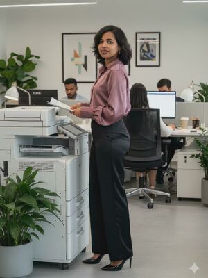 Silk and Satin Ai Generated Coworker