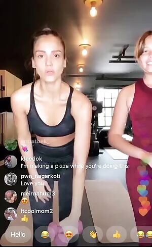 Jessica Alba working out on Instagram