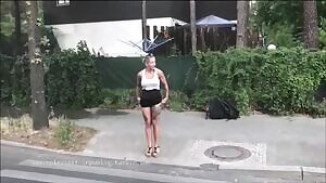fit tatted blonde pisses in the street