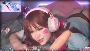 Blondelashes19 Choking On A Dildo