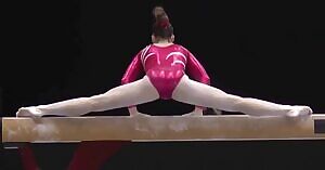 Perfect Angle of a Gymnast Stretching