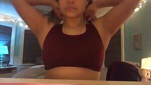 Sports bra hides me well