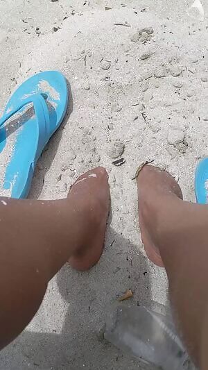 Sand between the toes