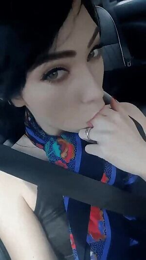 Fingering in the car