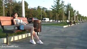 Jeny Smith Bottomless Public Flashing
