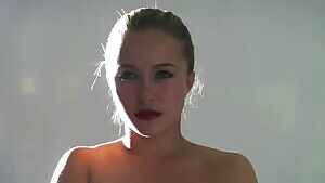 Hayden Panettiere gets sprayed.