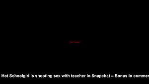 Hot Schoolgirl Is Shooting Sex With Teacher In Snapchat TeenyCreampie