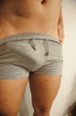 Gym shorts coming off.