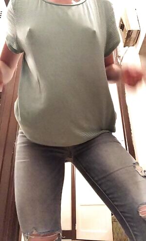 Titty Drop and Tease in Jeans