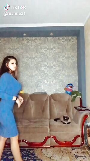 Tight blue dress