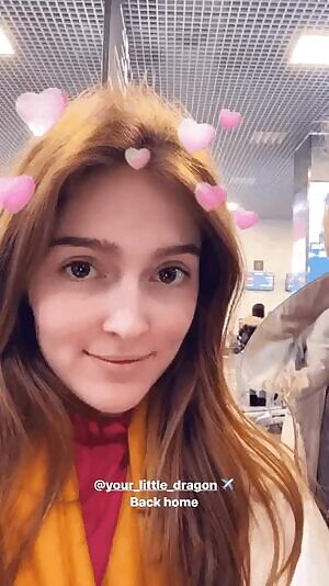 Being pouty and cute with her GF