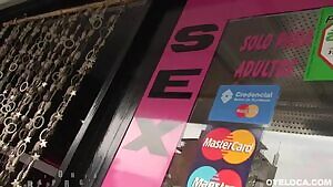 Bringing home the sex store manager.