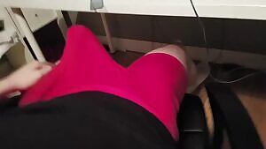 Red workout boxers