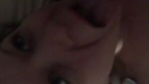 Wife grabs my cock, opens her mouth, strokes me until I cum, AND then she shows off the load before swallowing. WOW!