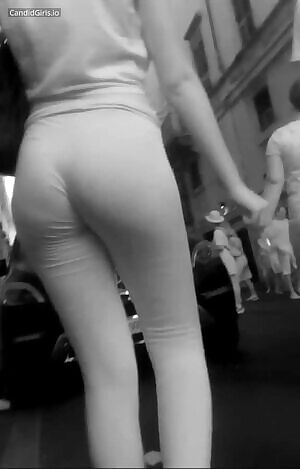 Slow Motion Walking Ass in Yoga Pants