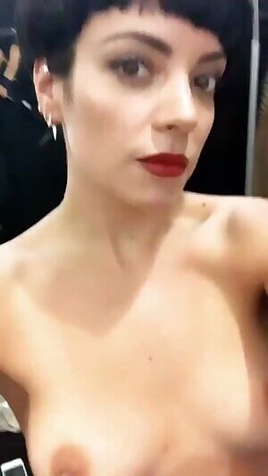 Lily Allen went topless