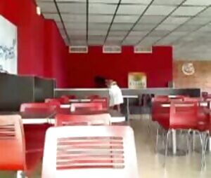 Caught in a restaurant