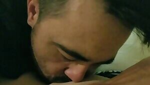 Tip covering himself in my scent and juices after seven months apart