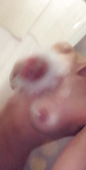 19 late night shower letting them hang while i clean my soapy pussy