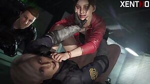 Just fuck my sister Leon! - Leon S. Kennedy, Claire Redfield, Chris Redfield