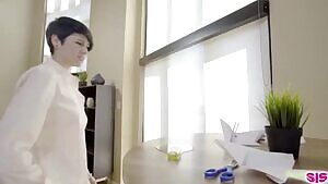 Cadey Mercury gets her hand glued to the table