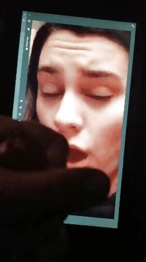 Cumming on college whore's face