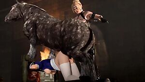 Kasumi, Rachel - Kasumi attending her mount