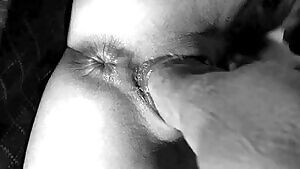 Movement of asshole when pussy is getting reamed