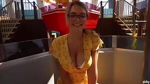 Playful Girl On A Ferris Wheel