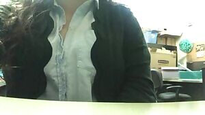 It is the end of the day and feeling really naughty. Please enjoy me taking my tits out at my desk at work.