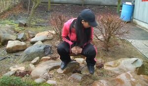 Public Urination Ebony Outdoor Pee Peeing