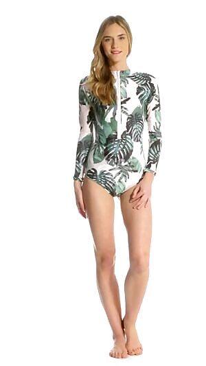 Stone Fox Swim Monster Fruit Kalua L-S One Piece Swimsuit