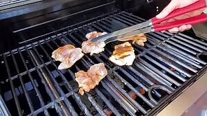 When BBQ'ing naked, always make sure to wear proper safety equipment.