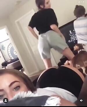 Her and a friend twerking