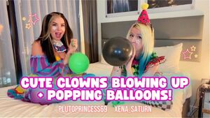 Clown Girls Alt Balloons Bouncing Clips4Sale