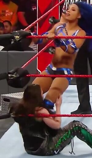 I want to fuck Sasha’s ass while she’s bent over like that on the turnbuckle