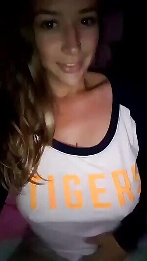 Big Breasts and Nipple Rings Reveal
