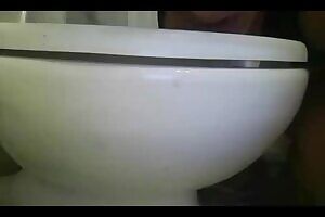 She kisses her office shared bathroom